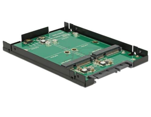 Delock 62594 2.5 Konverter SATA 22 Pin mSata mit Raid Gehäuse