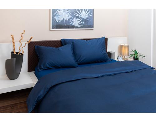 COCON Kissenbezug Satin TC300 2 Stk., 100x65 cm, dunkelblau