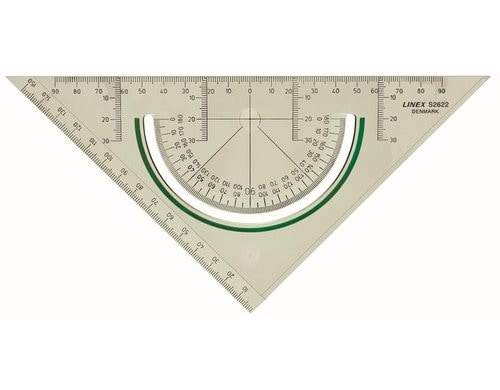 Linex  Geometrie-Dreieck 225mm mit Anti-Rutsch-Funktion, Material Acryl