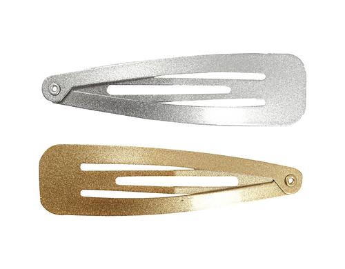 Creativ Company Haarspange Gold/Silber 66 x 17 mm, 4 Stück