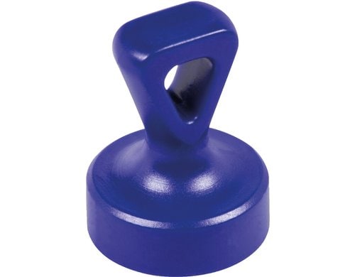 Berec Griffmagnet mit Öse, blau, 2-er Set Kunststoff, Ø 17 mm, Neodym