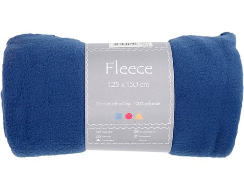 Creativ Company Fleece 125 cm x 150 cm 200 g, Blau