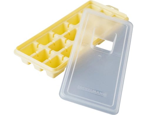 Fackelmann  Eiswürfelform mit Deckel gelb