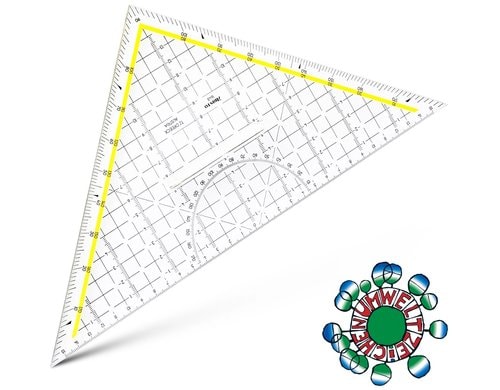 Aristo TZ-Dreieck 32.5cm mit Griff, Facette, Tuschenoppen