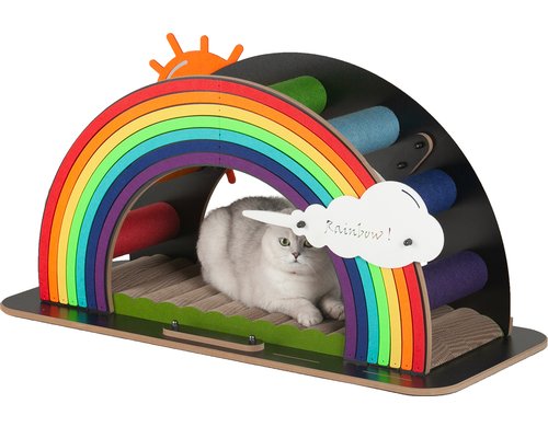 CanadianCat Katzenspielplatz Rainbow bunt, 105x46,7x53,5cm
