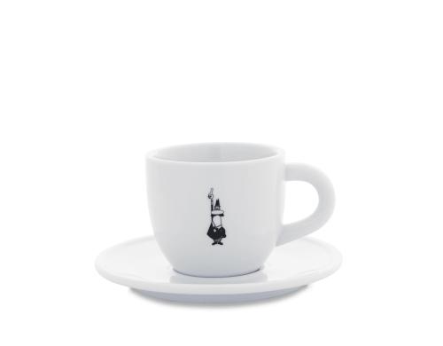 Bialetti Cappuccinotasse & Untersetzer Omin o, Bialetti Logo