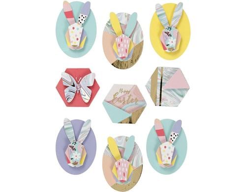 Creativ Company Sticker Ostern/Frühling 3D, 9 Sticker