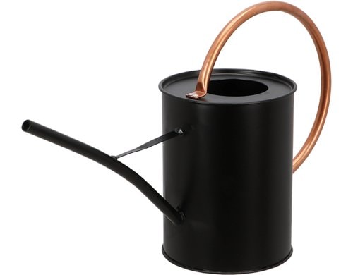 Esschert Design Giesskanne Schwarz-Kupfer 1.6L,37x12.6x23 cm (LxBxH),verzinktes Eisen