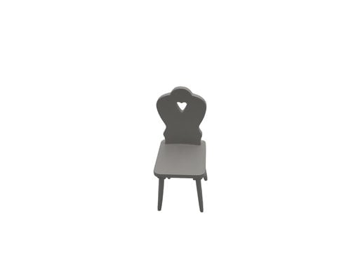 Bottsa Mini-Figur Stuhl mit Herz weiss 8cm