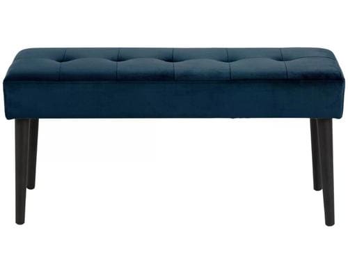 AC Design Sitzbank Glory Navy Blue VIC-Stoff/Stahl, 95x38x45 cm