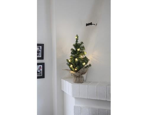 Star Trading LED Weihnachtsbaum Toppy 45cm 10 LED, Bat: 3xAA m Timer, LxH: 25x45cm