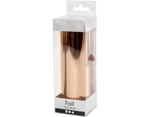 Creativ Company Deko-Folie Metallic Folientransfer, 15.5 x 50 cm, roségold