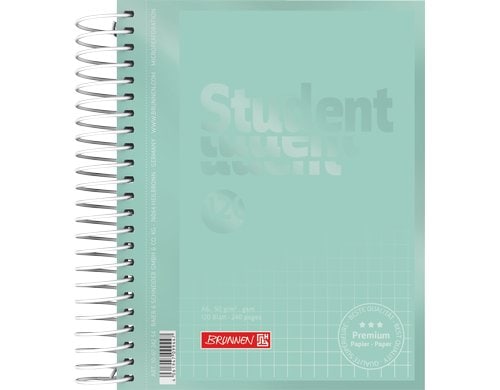 Brunnen Collegeblock A6, kariert, mint, 120 Blt
