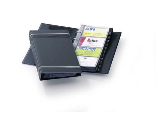 Durable Visitenkartenbuch Visifix 200 anth. 25 Hüllen für 200 Visitenkarten, Register