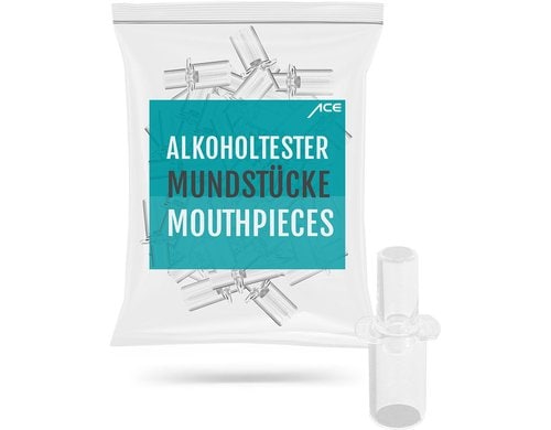 ACE Mundstücke Alkoholtester 25 Stück Passend AF-33, ACE A, ACE X, ACE II Basic,