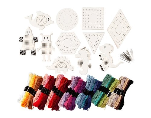 Creativ Company Stickgarn-Set mit Stickrahmen