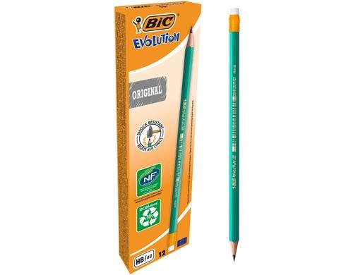 Bic Evolution Original Bleistifte HB-Minen-Box, 12 Stk.