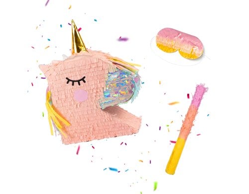 relaxdays Pinata Einhorn Mehrfarbig