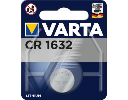VARTA Knopfzelle CR1632, 3V, 1Stk vergl. Typ 6632,