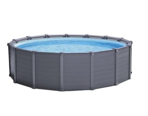 Graphite Gray Panel Set 478 x 124 cm S-Filterpumpe, S-Leiter, Plane u+o