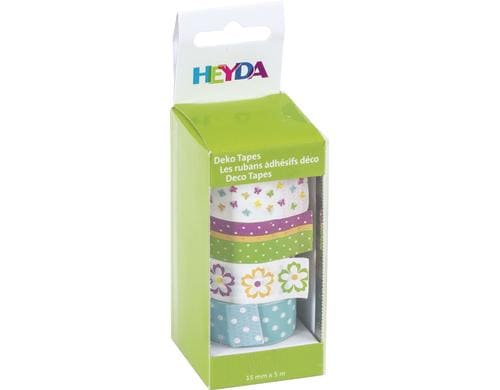 Heyda Washi Tape Frühling Blumen 4 Rollen à 5 m x 15 mm