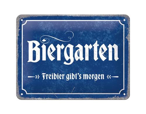 Nostalgic Art Schild Biergarten Metall, 15x20 cm