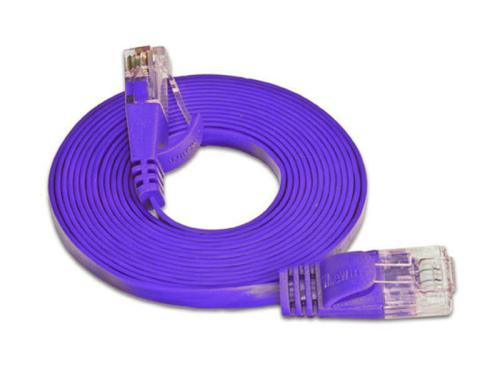 Wirewin Slim Patchkabel: UTP, 0.5m, violett Cat.6, AWG36, Klinkenschutz, Längenaufdruck
