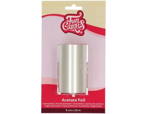 FunCakes Tortenrandfolie / Acetat Folie 8 cm breit, 20 m lang