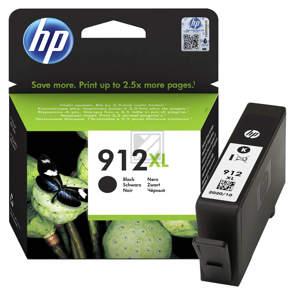 HP Tinte Nr. 912XL - Black (3YL84AE) Seitenkapazität ~ 825 Seiten