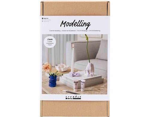 Creativ Company Bastelset Modellieren Vase + Schale