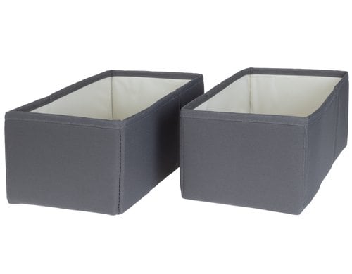 COCON Aufbewahrungsboxen 2er Set grau 29x14.5x12cm