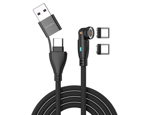 4smarts USB-C/A Kabel, 1.8m, schwarz 100W