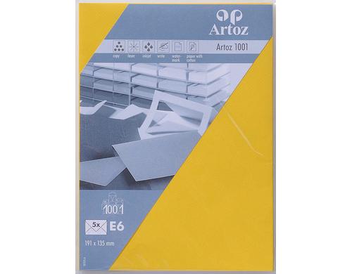 Artoz Couvert 1001 E6 100 gm2, Sonnengelb, 5 Blatt
