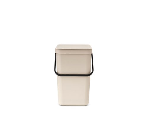 Brabantia Sort & Go Recyclingbehälter Inhalt 25 Liter, Soft Beige