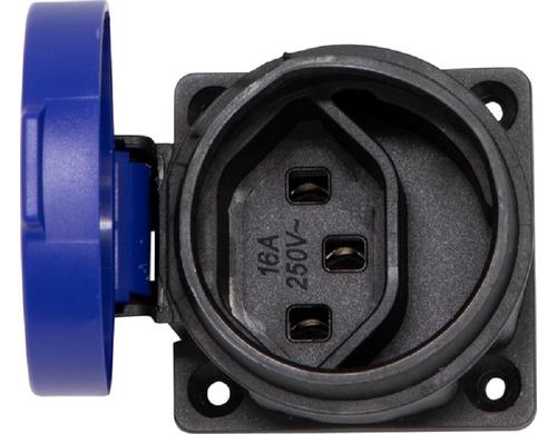 Brennenstuhl Einbaudose T23 IP55 250V/16A, Deckel blau, Typ S0717
