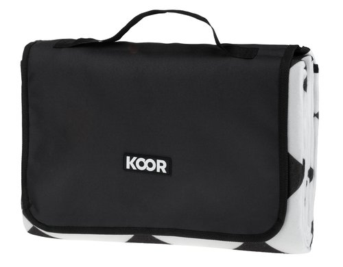 KOOR Picknickdecke Diamond schwarz 150 x 200cm , 100% Polyester