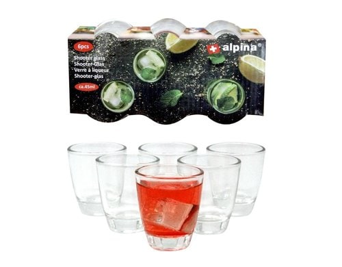 Alpina Schnapsgläser 45ml, 6 Stück 4.8/2.8x5.3cm (DxH), Glas