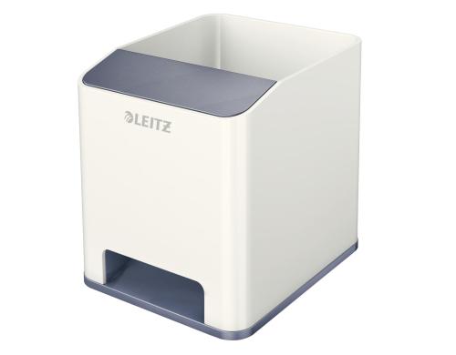 Leitz WOW Sound Stifteköcher Duo Colour perlweiss