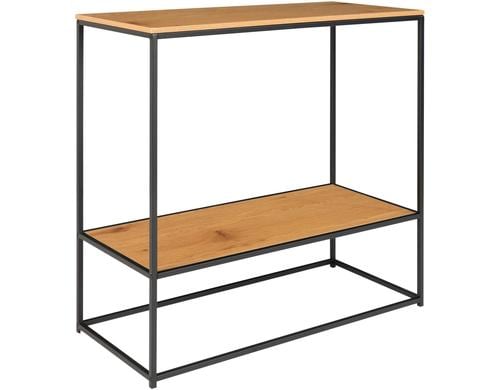 House Nordic Konsole Vita 80x80x36cm, Edelstahl, Holzoptik