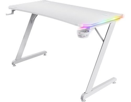 Trust GXT709W Luminus RGB Gaming Tisch weiss