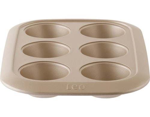 BergHOFF Cupcake Backform Leo Balance 6-er, 6.5x2.5cm, Antifhaft, Karbonstahl