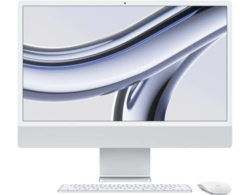 24 iMac (M3, 4 Ports), 8C/10C, Silber 8GB, 256GB, GbE, MM, MK TID, CH