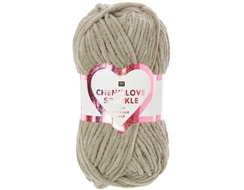 Rico Chenillove Sparkle taupe 100% PES, 100g / 110m