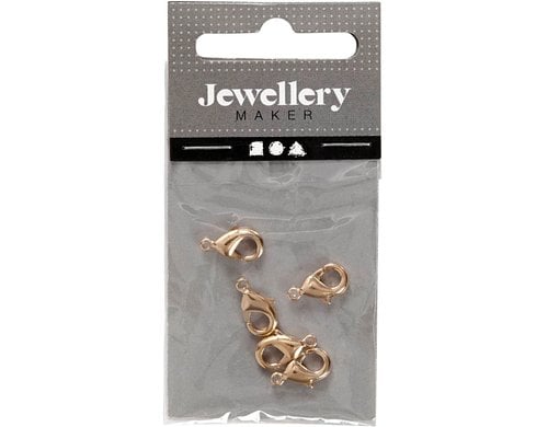 Creativ Company Verschluss Karabiner 10mm, gold, 5 Stück.