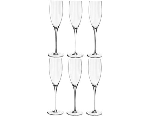 Leonardo Sektglas Poesia 250ml 6 Stk., 6x25cm, klar, Nutzinhalt 200ml