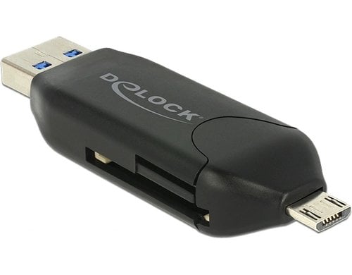 DeLock 91734 Card Reader Micro USB OTG USB 5 Gbps Typ-A für SD / MMC + Micro SD