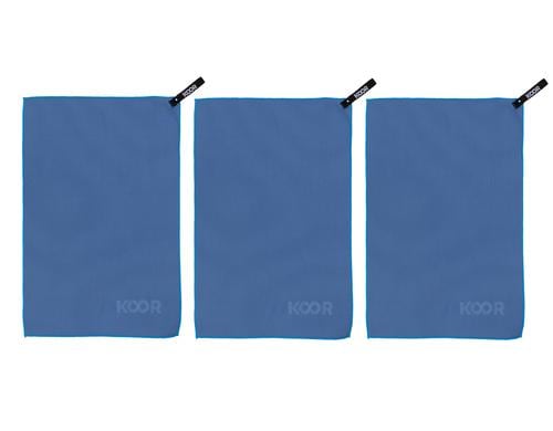 KOOR Handtuch Set blau 3x S