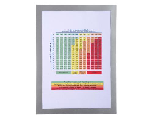 Exacompta Hülle PVC Infos Magnet silber A4 3 magnetische Seiten