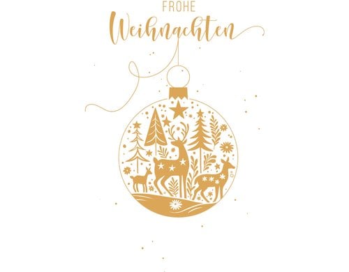 ABC Weihnachtskarten-Set Format A6, 105 x 148 mm, 6 Stück