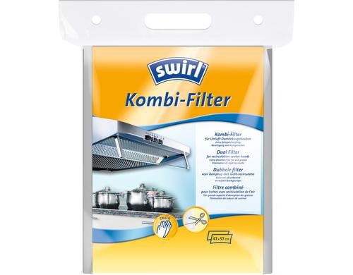 Swirl Kombi-Filter Umlufthaube 220977 für Umlufthaube, 47x57cm, 1 Flach, 1 Aktiv